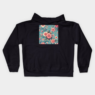 Pink Flowers Kids Hoodie